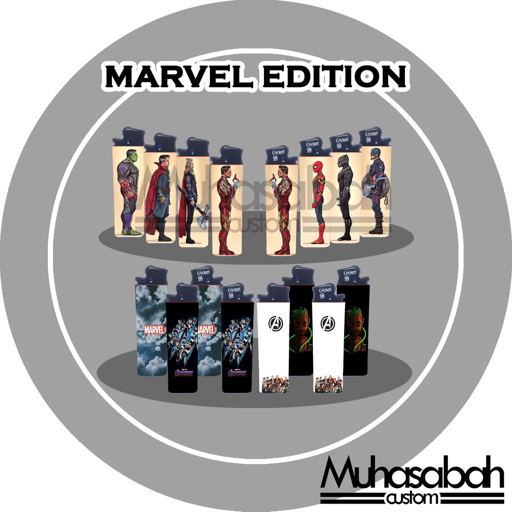 Marvel Edition Korek Api Cricket Custom Gambar Unik Murah