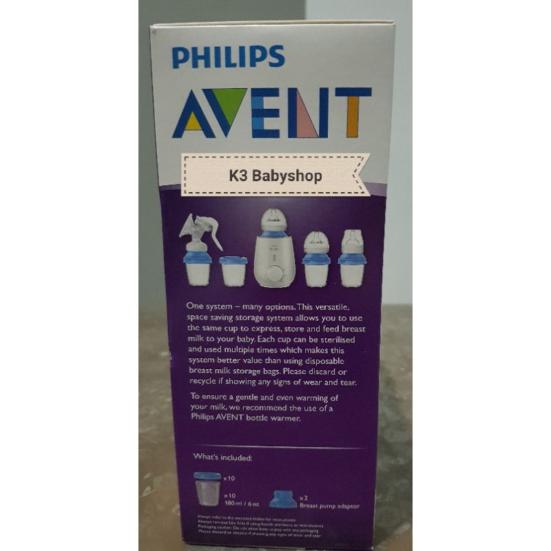 Avent Storage Cup with adaptor wadah botol penyimpanan asi asip kontainer mpasi connector breastpump