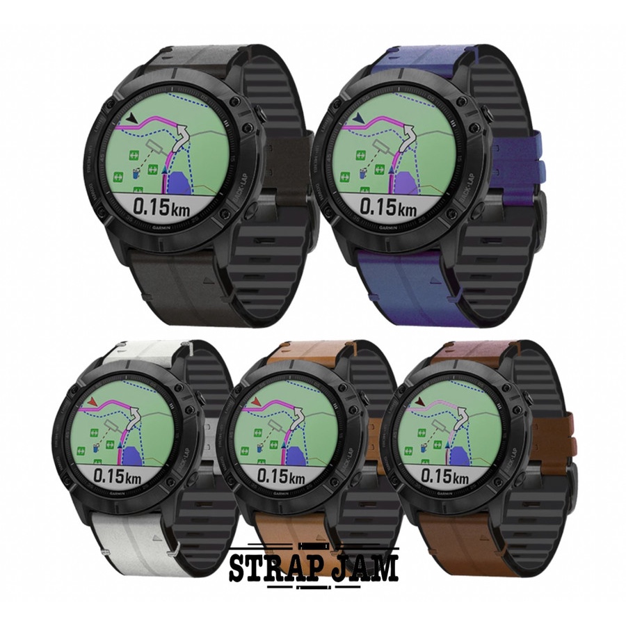 Hybrid Tali Jam Tangan Garmin Fenix 7X 51mm Series - Strap 26mm Quick Fit Rubber Leather