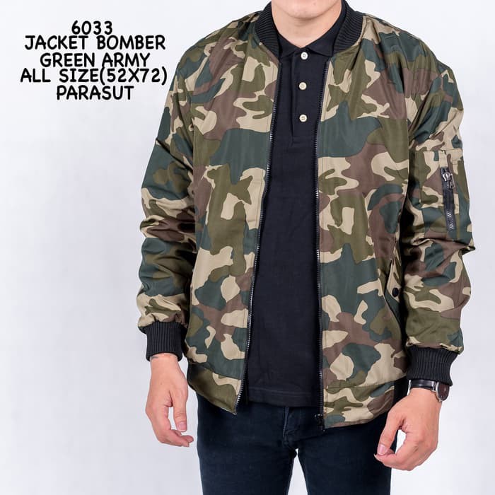 Jacket ARMY BOMBER jaket pria motif loreng