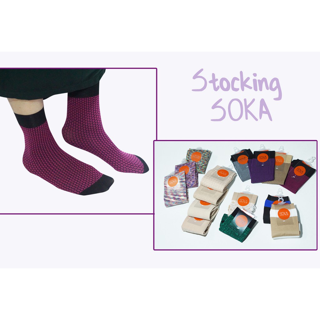 Soka Stocking Kaos Kaki Tipis Pendek