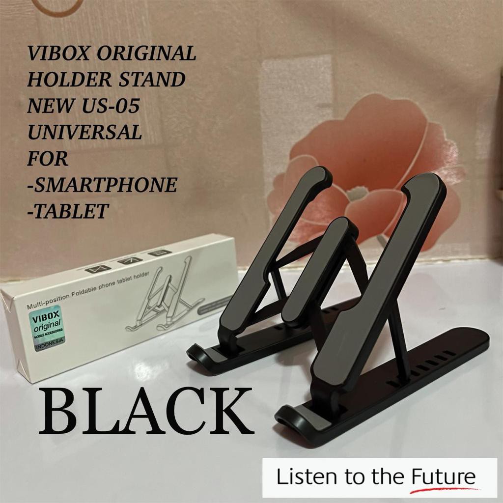 Foldable Phone Holder Stand HP di Meja Folding desktop US-05 Liftable stand FOR SMARTPHONE &amp; TABLET