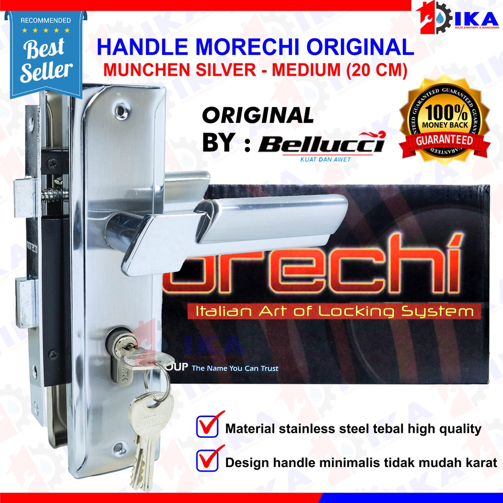 Kunci Pintu Tanggung Morechi  Asli Handle Sedang 20cm Morechi Kunci Moreci Stainless Series