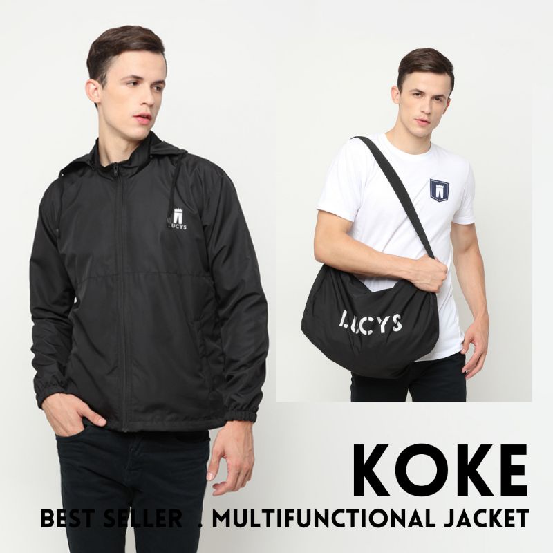 JAKET TAS MULTIFUNGSI KOKE UNIK PRIA PRAKTIS SIMPLE