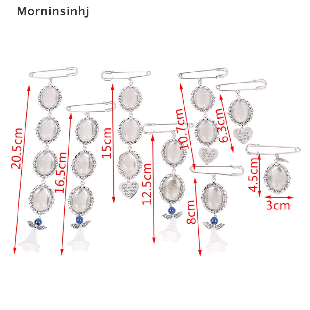 Mornin Buket Pernikahan Foto Charm DIY Pin Bros Berenda Bingkai Pesona Oval Bingkai Foto id