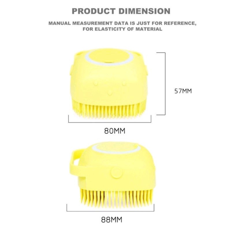 Shower brush / Sikat Mandi Silikon Dispenser portable