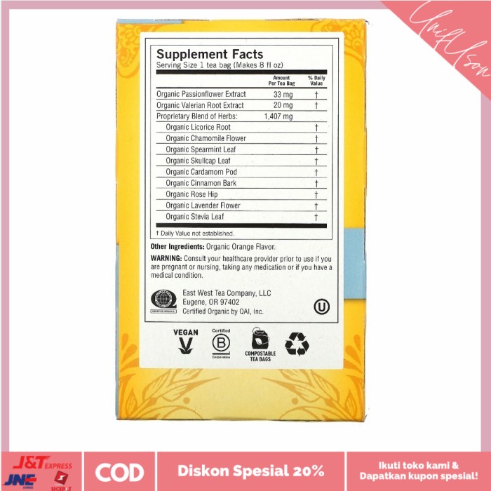 

⭐COD⭐ Yogi Tea Bedtime - caffeine free teh relaksasi 16 tea bags