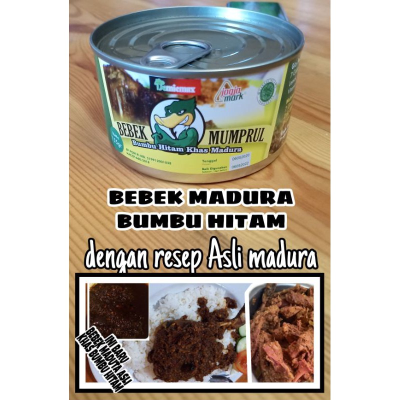 

BEBEK MADURA BUMBU HITAM, Bebek madura bumbu hitam kaleng, bebek bumbu hitam khas madura