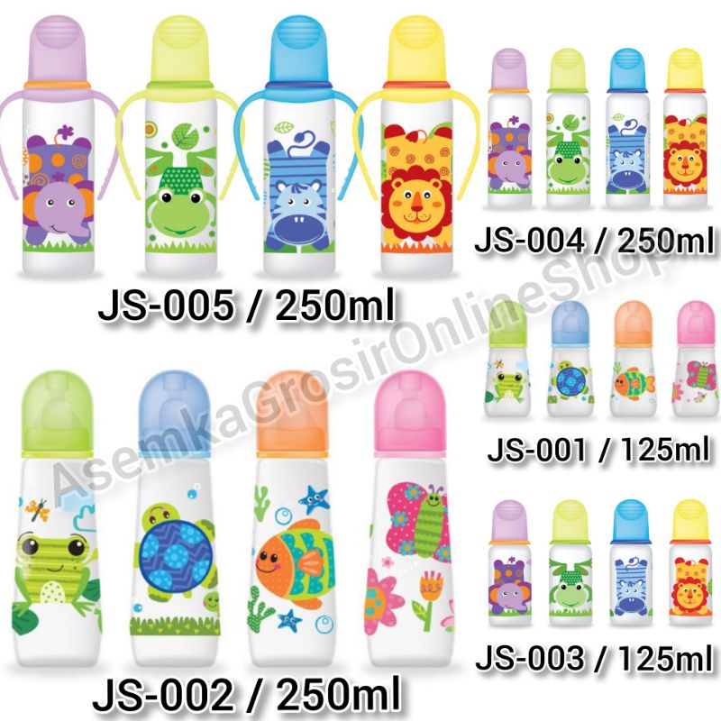 BABY SAFE Botol susu Karakter Regular Bottle Baby ORI 125ml 150ml 250ml AP001 AP002 JS001 JS002 JS003 JS004 JS005 JP005