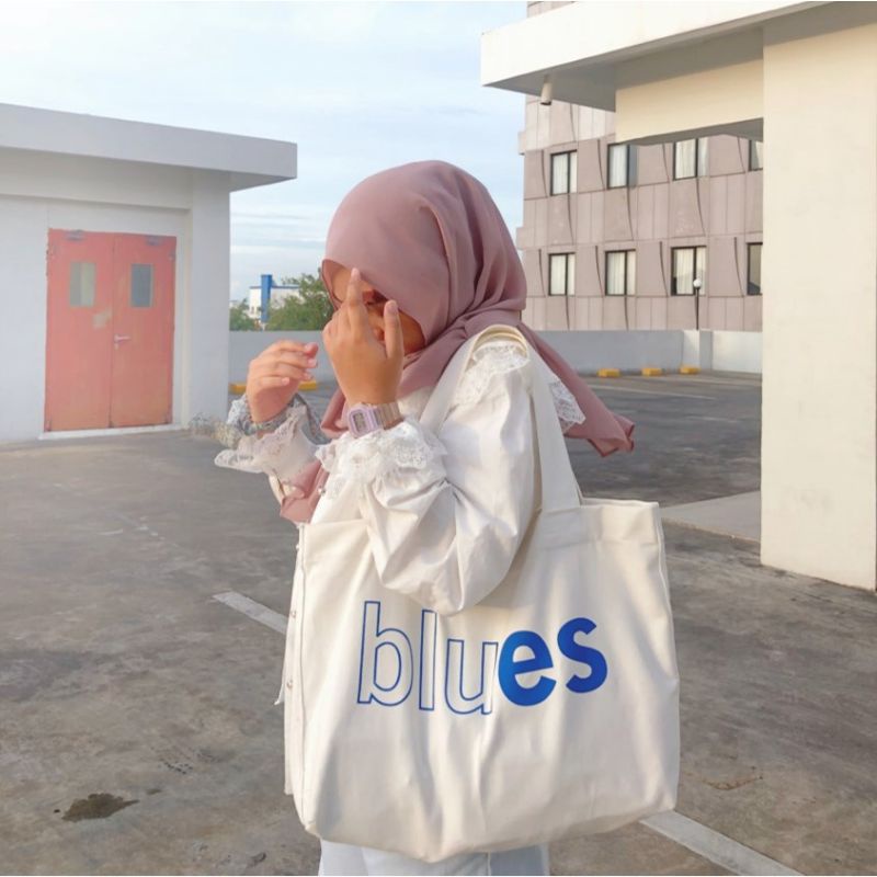 Totebag Kanvas Blues (crbn_cloth)