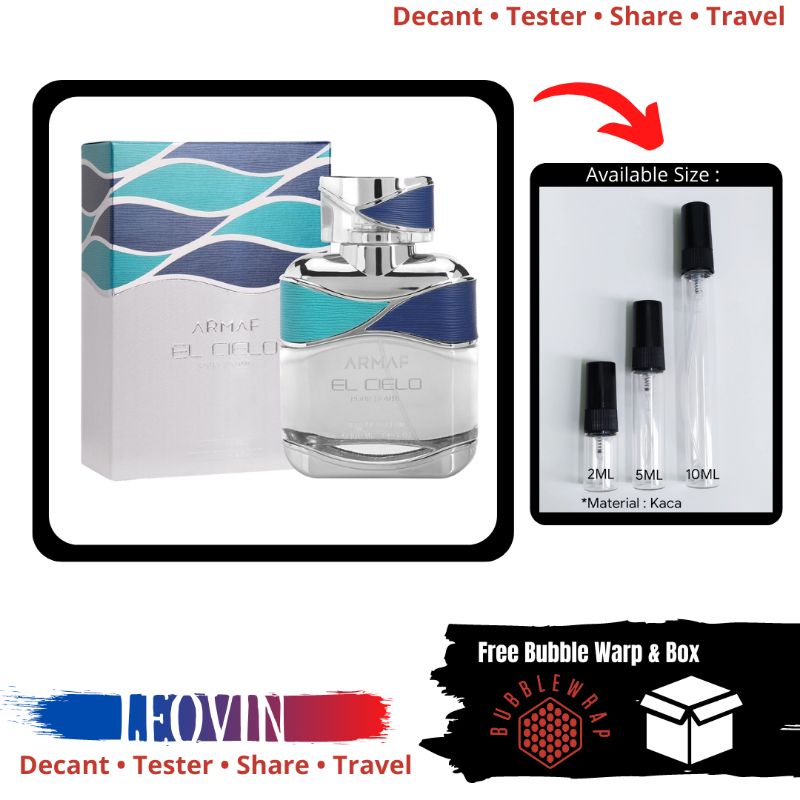 Armaf el Cielo Pour Homme Decant • Tester • Share • Travel