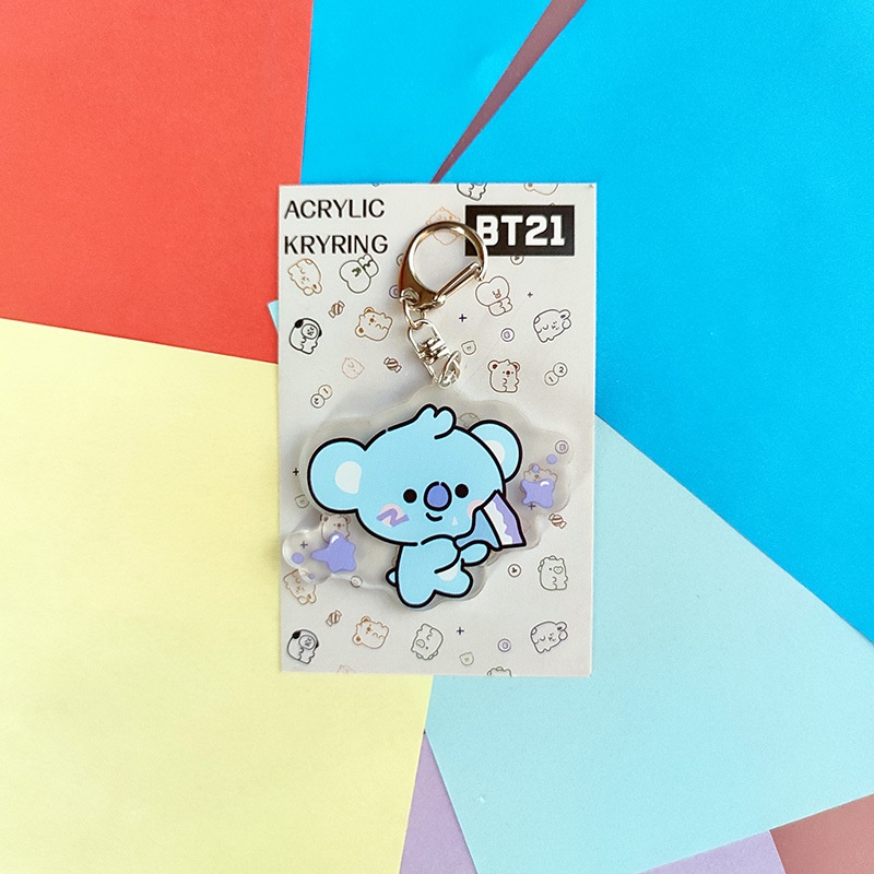 Gantungan Kunci Akrilik KPOP TATA COOKY CHIMMY KOAY SHOOKY MANG RJ Cute Keyring In Stock New Arrival