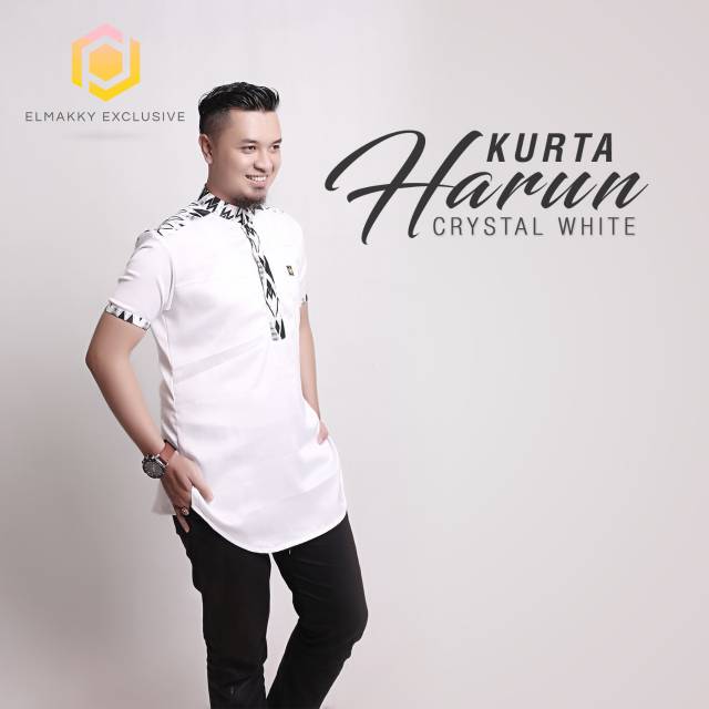 KURTA HARUN CRYSTAL WHITE BY ELMAKKY EXCLUSIVE | KURTA GAMIS EL MAKKY EXCLUSIVE