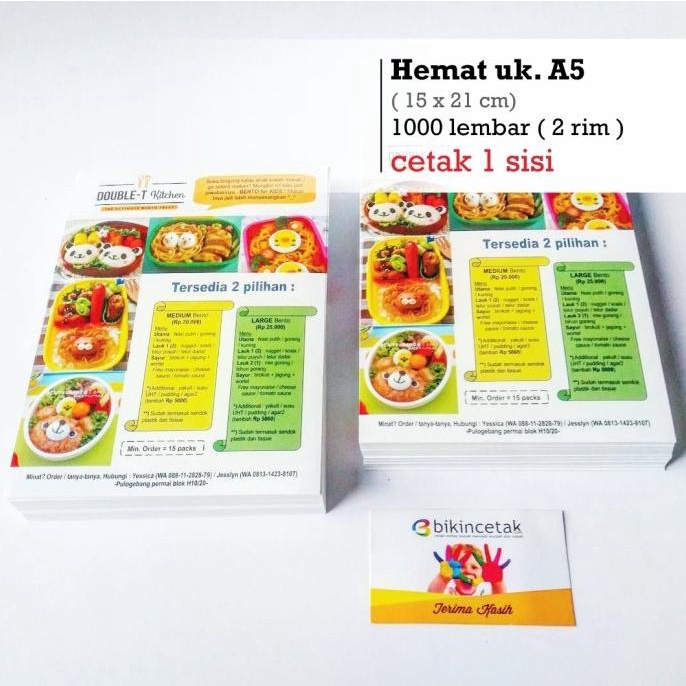 

Cetak Brosur Ukuran A5 1.000 Lembar