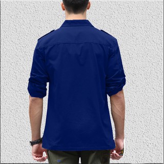 Jual Kemeja Tactical Panjang Baju Kemeja Taktikal Lapangan Kemeja Biru