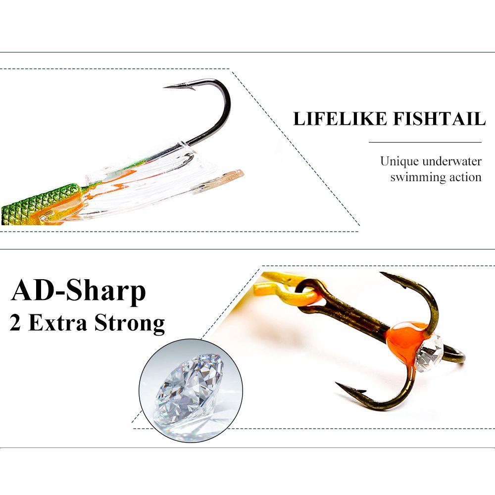 Top 93mm /25g Pemikat Pancing Es High Quality Jigging Balancer Hook