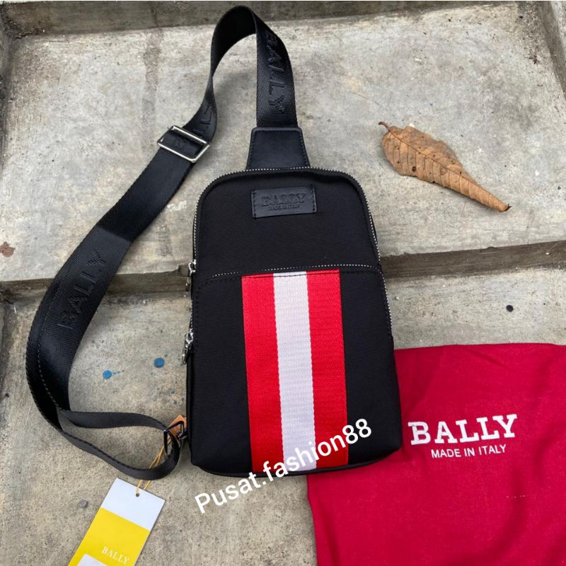 Body bag pria Bally import mirror tas selempang pria bally tas slempang bally