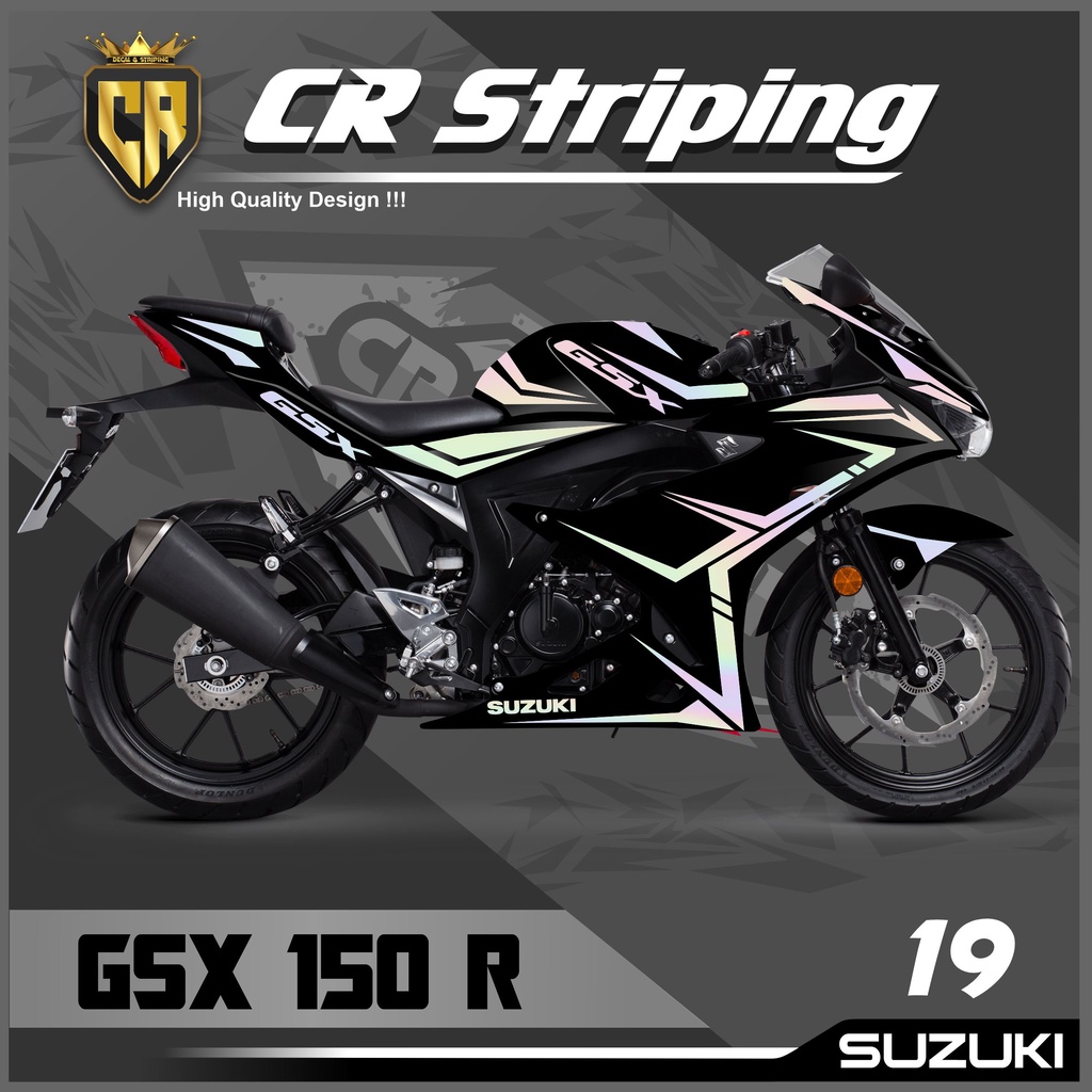Cutting Sticker GSX 150 R - Aksesoris Motor Stiker GSX 150 R Schotlite Cutting Stiker Striping Lis V