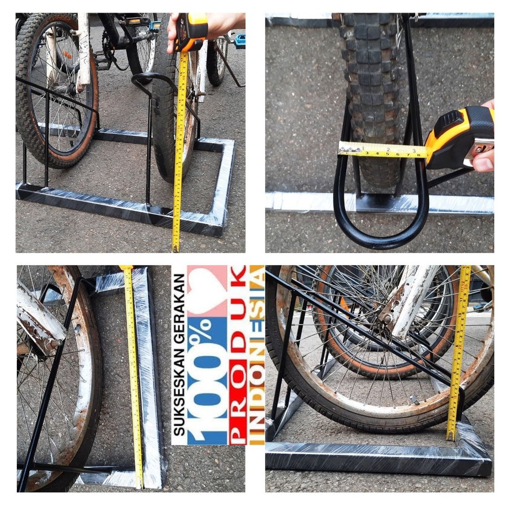 Standar Parkir 4 Sepeda Besi Kotak Bike Stand Paddock 4 Universal 101105