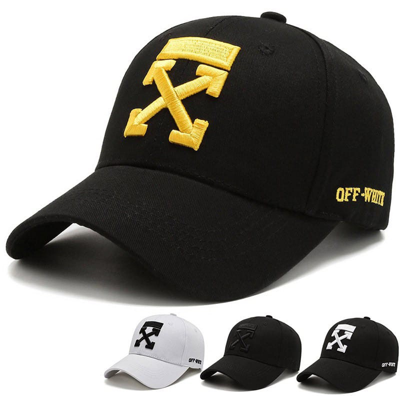 topi baseball distro import pria logo Off White terbaru Original cap bordir Trendy 2022