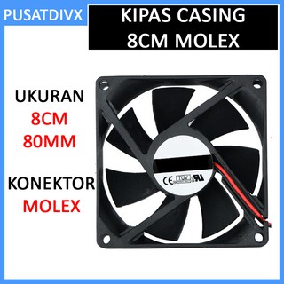 KIPAS CASING 8CM 80MM FAN CASE COOLING COOLER DESKTOP PC MOLEX