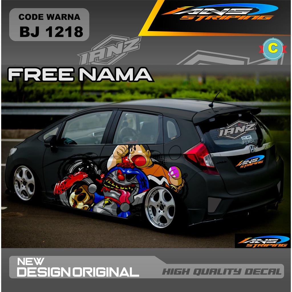 VARIASI STICKER MOBIL HONDA BRIO / STICKER DECAL JAZZ RS / STIKER VARIASI MOBILIO, AGYA, YARIS, ATOS / STICKER MOBIL