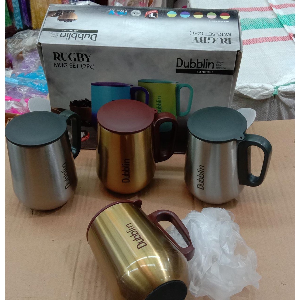 Mug Dubblin Rugby 270ml Stainless-Tahan Panas