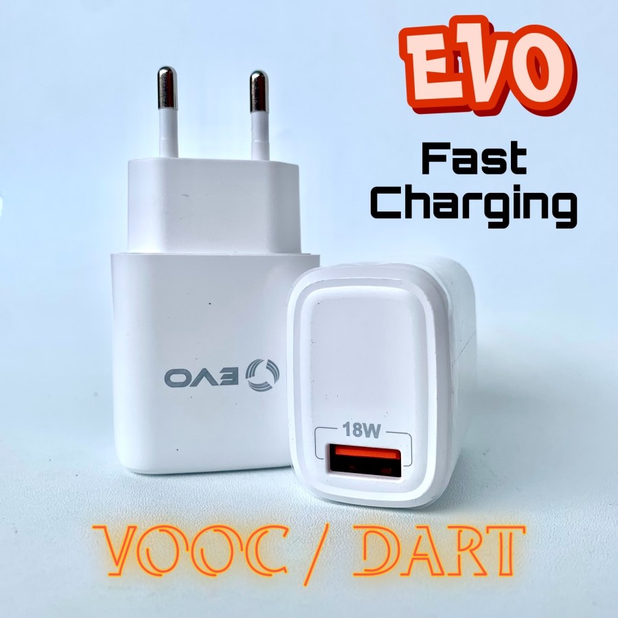 CHARGER ADAPTER KABEL DATA EVO FAST CHARGING VOOC USB C MICRO DART 18W