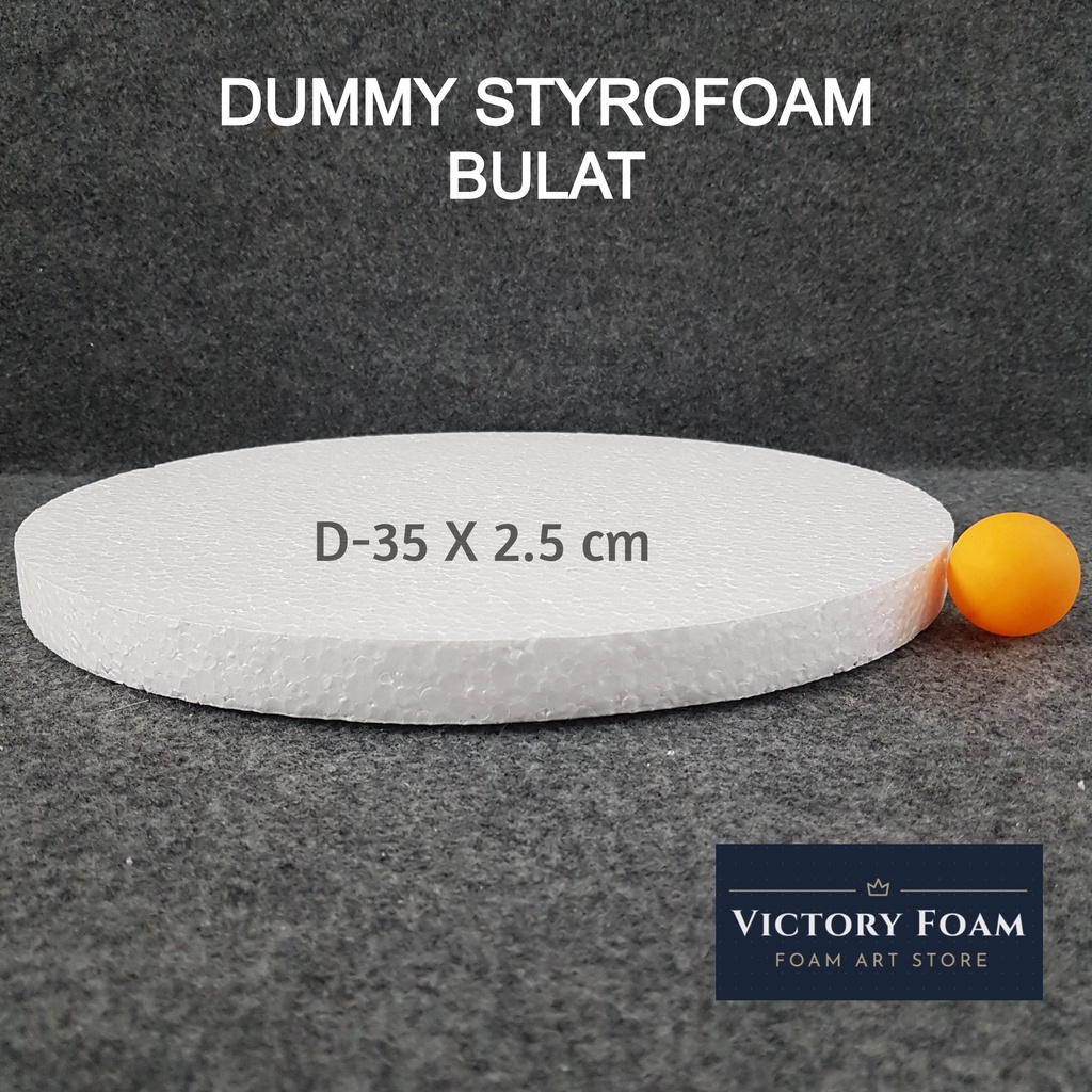 Dummy Styrofoam Bulat Diameter 35cm x 2.5cm