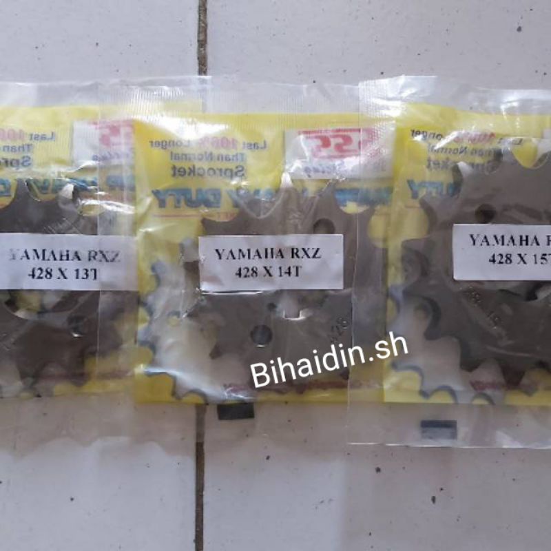 gear depan sss rxz 428 13t,14t,15t vega,jupiter z/mx,vixion,bison,r15,fiz r, rxking