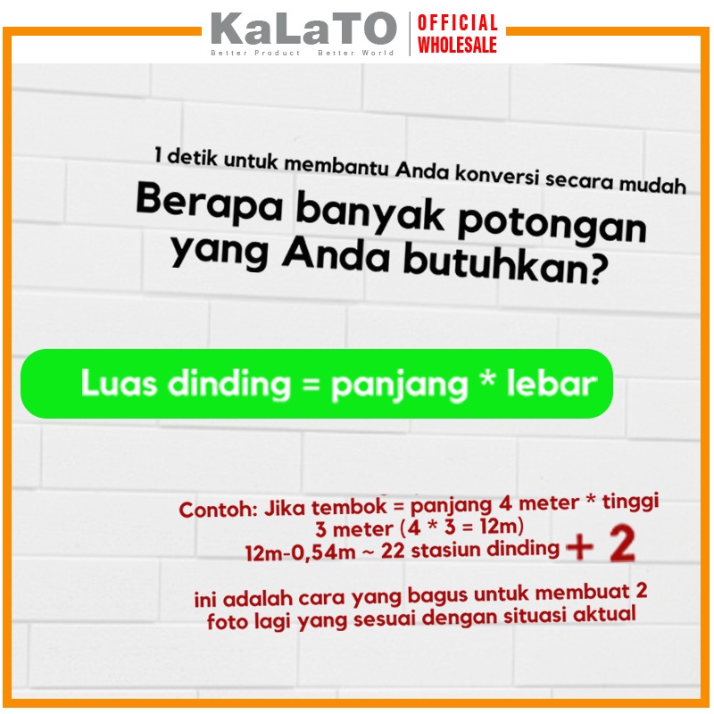 (KaLaTO) Wallpaper dinding 3d motif gambar wallfoam Dekorasi Kamar murah 70x77cm-1