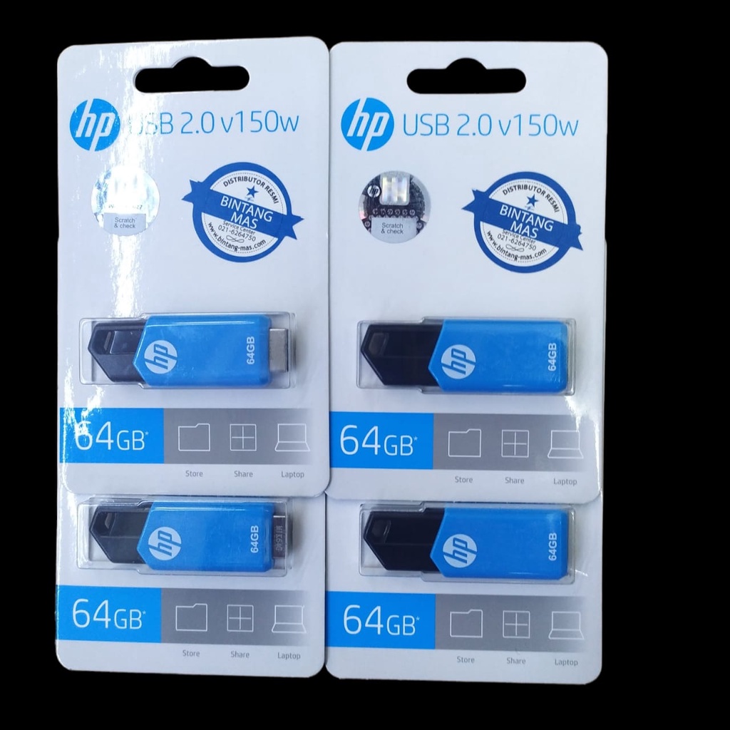 FLASDISK HP USB 2.0 V150W 64B ORIGINAL