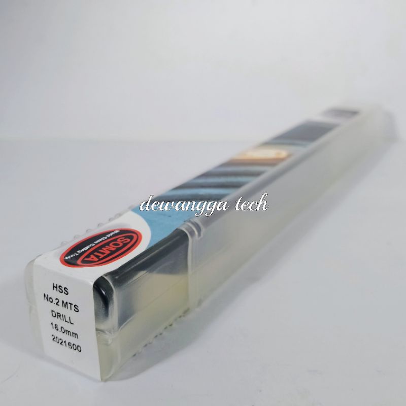 SOMTA 16.0mm taper shank MT-2 mata bor besi 16mm tirus 16 mm drill hss