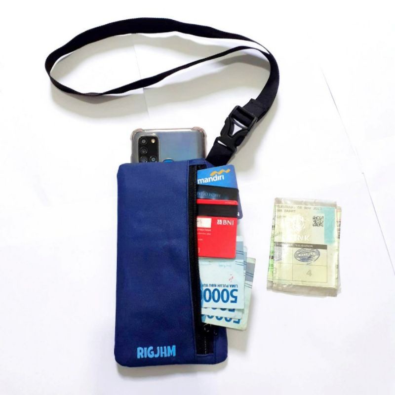 Sako Hanging Wallet Tas Hp Ukuran 20,5cm x 10 cm Dompet Gantung Leher Untuk Pria Wanita Tas Kotak Kecil
