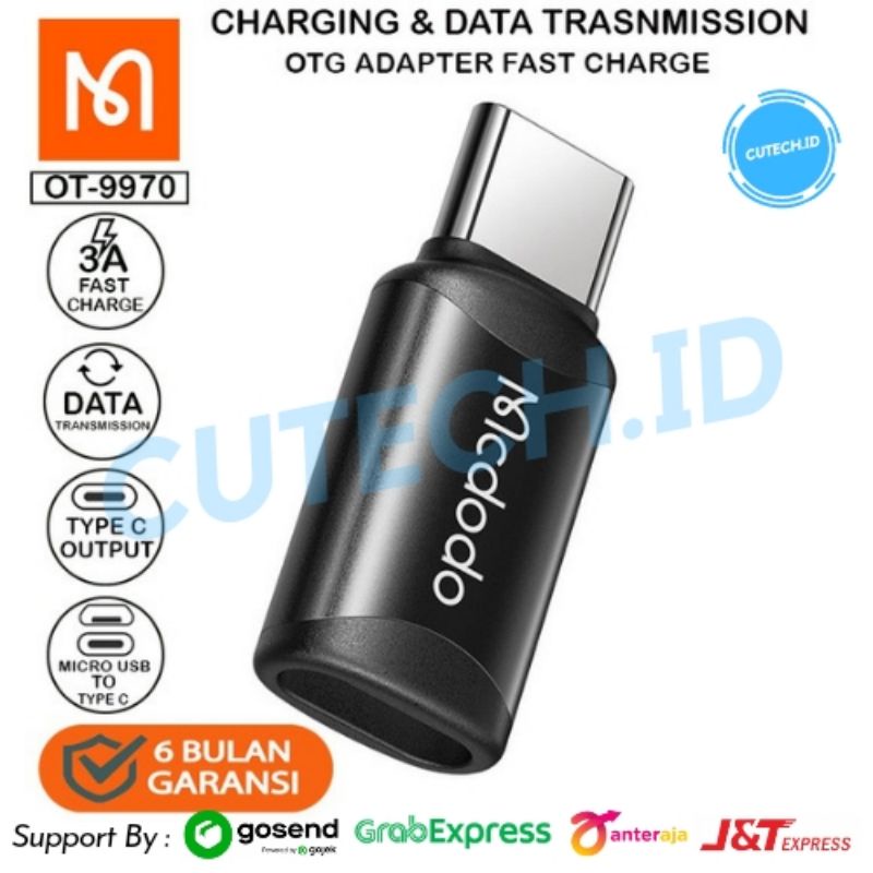 MCDODO CONVERTER CHARGER MICRO USB TO TYPE C FAST CHARGING 3A