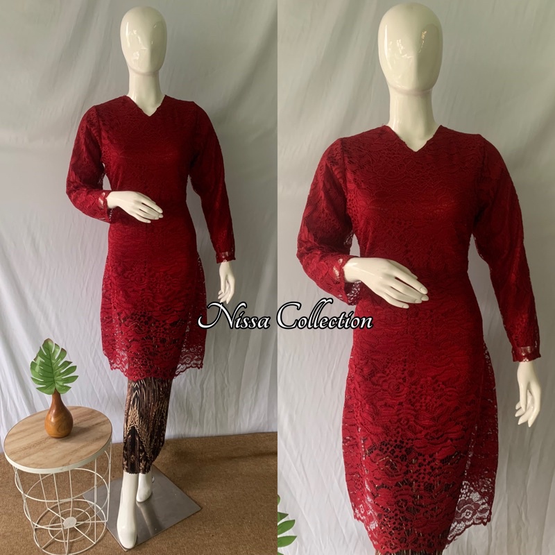 Kebaya Tunik Brokat. Kebaya Wisuda. Kebaya Lamaran. Kebaya modern. kebaya kekinian-5