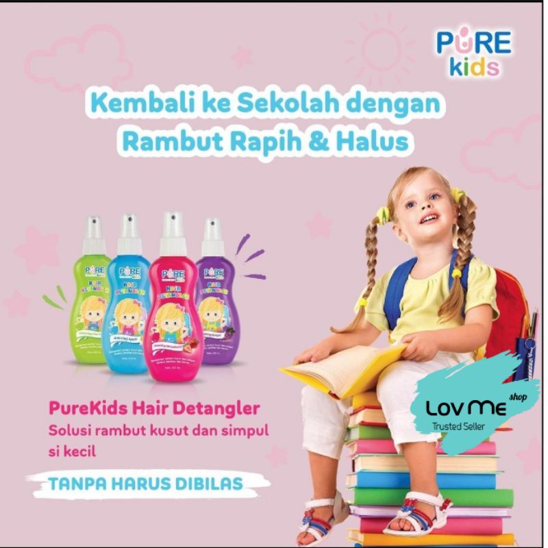 lov me❤️ Pure Kids Hair Detangler - Pelembut Rambut Tidak kusut 200ml