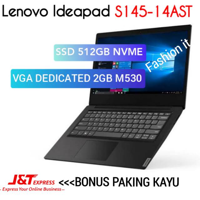 Laptop Lenovo Ideapad S145-14AST - AMD A9 9425 - 4 GB  - SSD 512 GB - VGA radeon M530 2GB - Wind  10