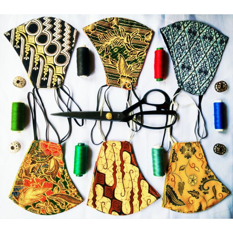 Masker Batik Tali Panjang (Hijab) Premium Home Made Tailoring