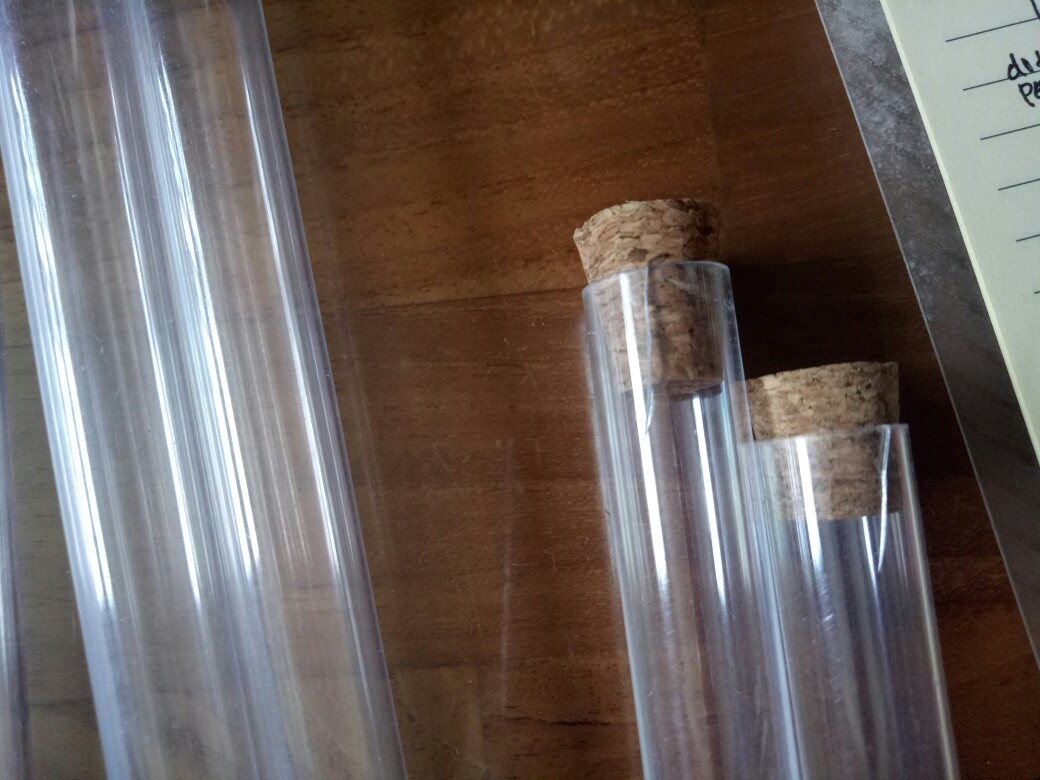 Gs 10pcs/lot Plastic Test Tube With Cork Vial Sample Container Bottle