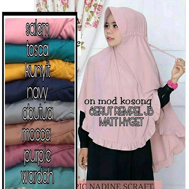 Sale Hijab jilbab instan serut rempel jumbo jersey