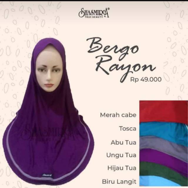 Shasmira bergo rayon