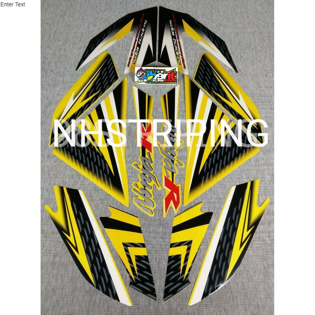 STRIPING STIKER ORI KAWASAKI NINJA R POLET 2013 KUNING
