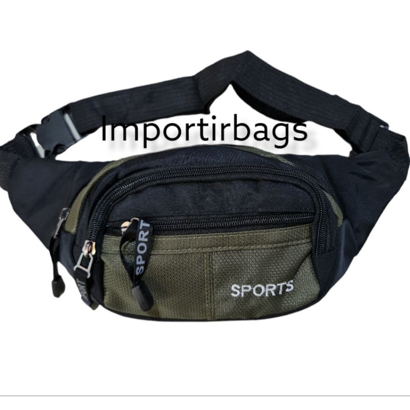 Tas pinggang pria / waistbag / weistbag waist bag selempang sling bag kanvas import