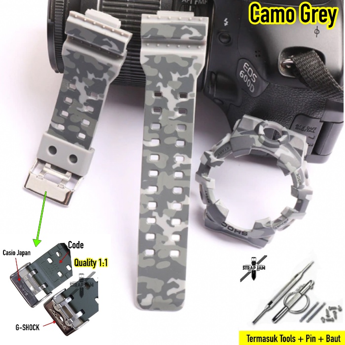 Tali Jam Clear Bening Strap Case Camo Army Casio G-Shock GA-700 GA-710 GA-735