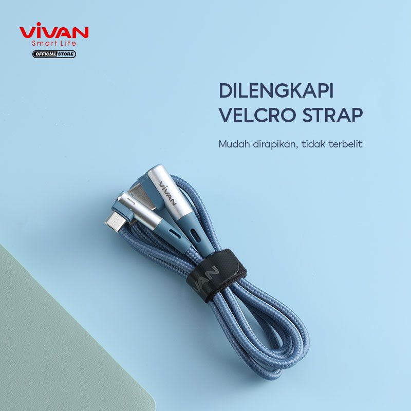 KABEL DATA MICRO USB FAST CHARGING 2.4A 100CM VIVAN BWM100S