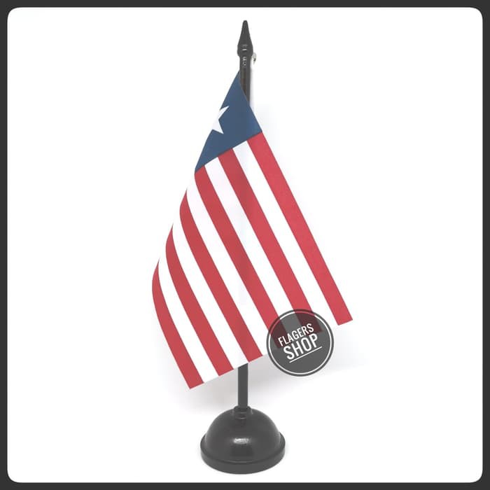 

Bendera Meja Liberia + Tiang Kayu