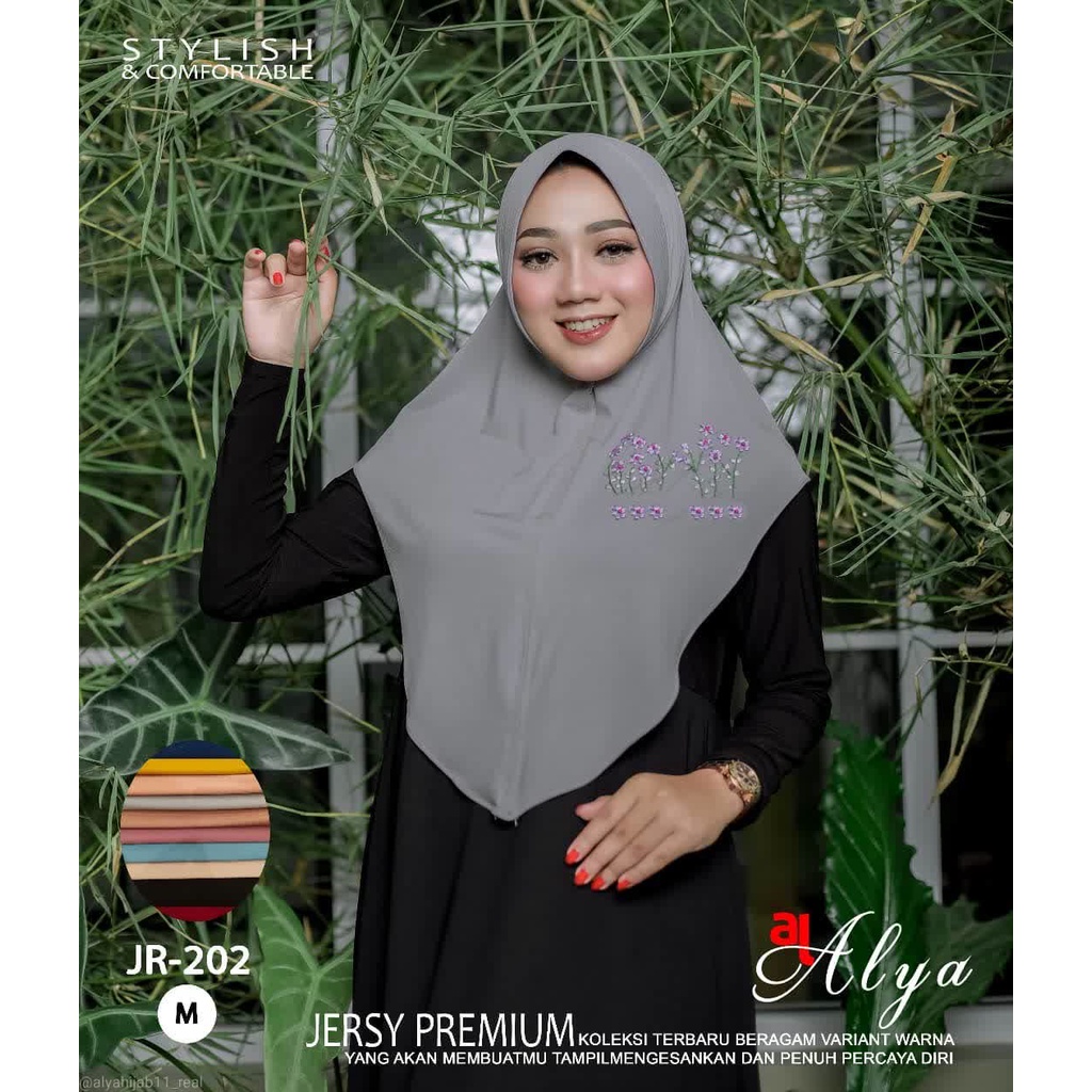 Hijab Khimar Sulam Standar Jersey Premium  by Alya Hijab