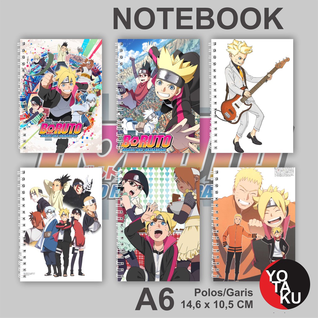

Notebook Anime BORUTO NARUTO Ukuran A6 14,6 x 10,5 cm Garis atau Polos Buku Catatan YOTAKUSHOP