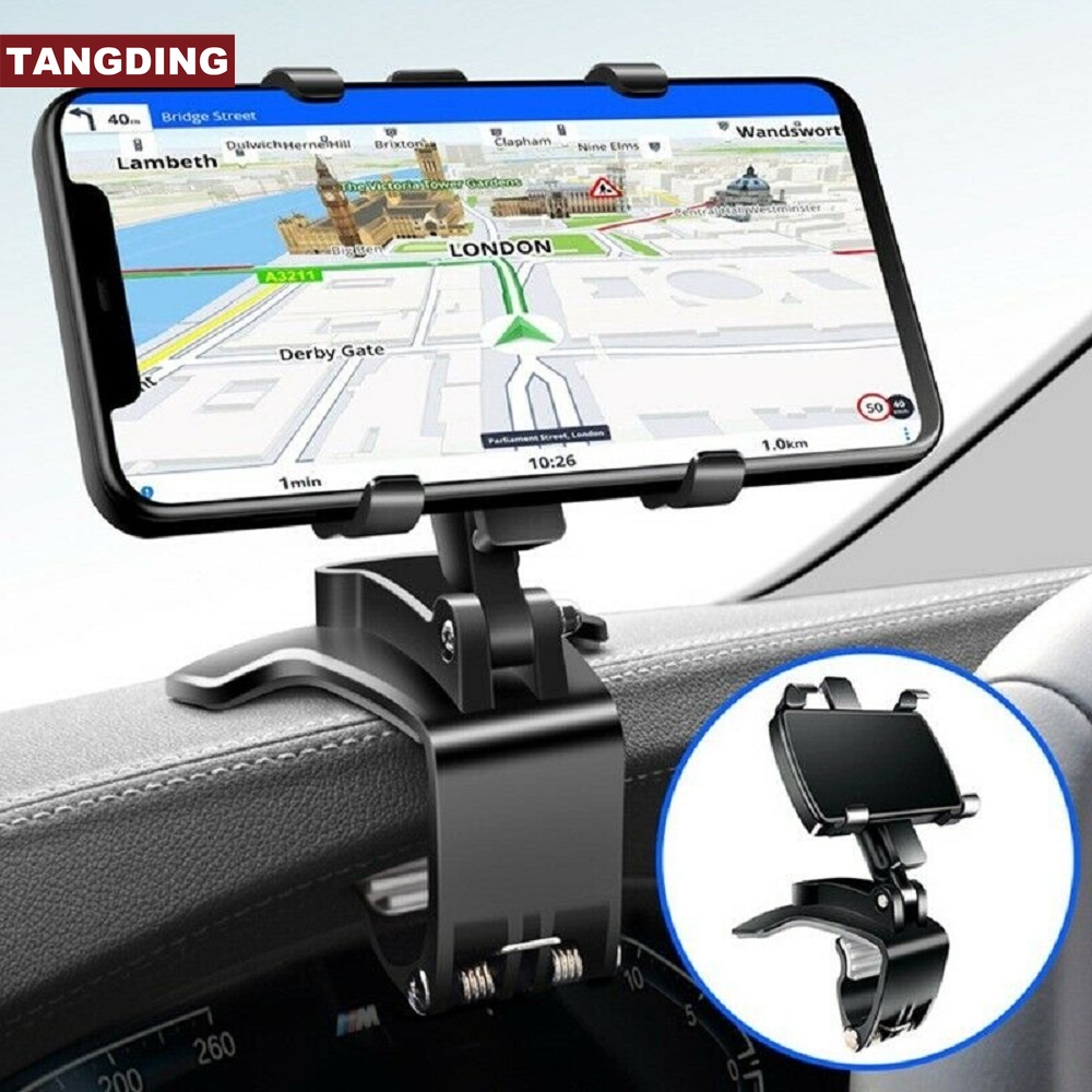 【COD Tangding】360° Clamp Dashboard Mobile In Car Phone Holder Mount Stand Cradle Universal GPS